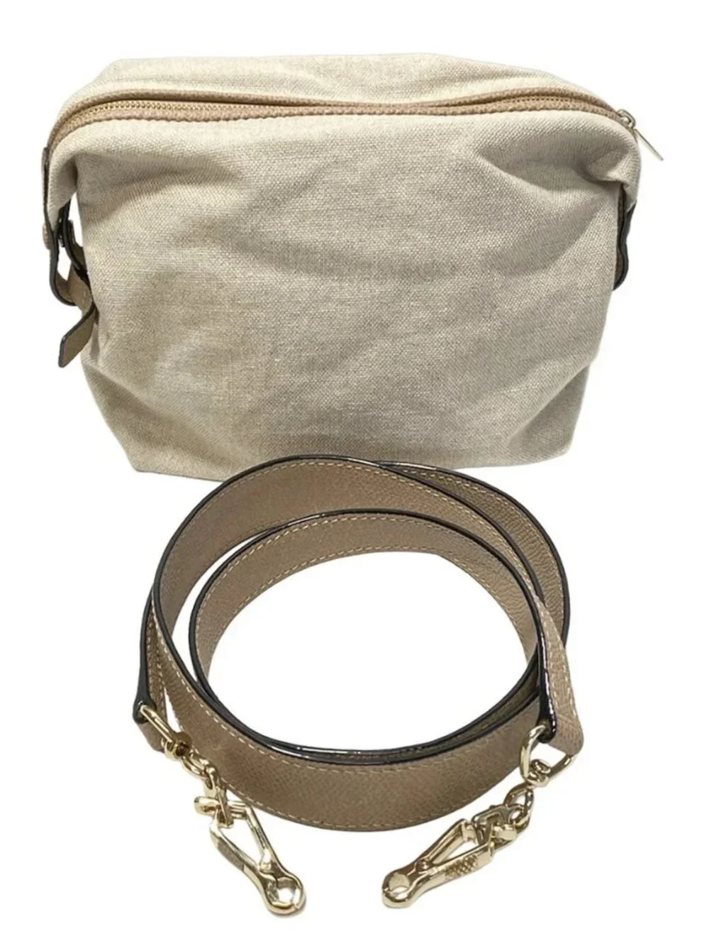 Valextra Bucket Bag Micro Shoulder Pink Beige Leather HANDBAG